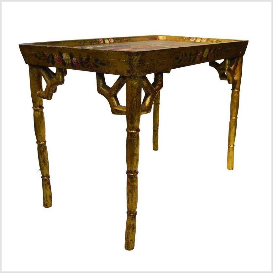 Hand Painted Gilt Ornate Table-6. Asian & Chinese Furniture, Art, Antiques, Vintage Home Décor for sale at FEA Home