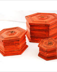 Hand painted Octagonal Box-3. Asian & Chinese Furniture, Art, Antiques, Vintage Home Décor for sale at FEA Home