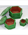 Hand painted Octagonal Box-3. Asian & Chinese Furniture, Art, Antiques, Vintage Home Décor for sale at FEA Home