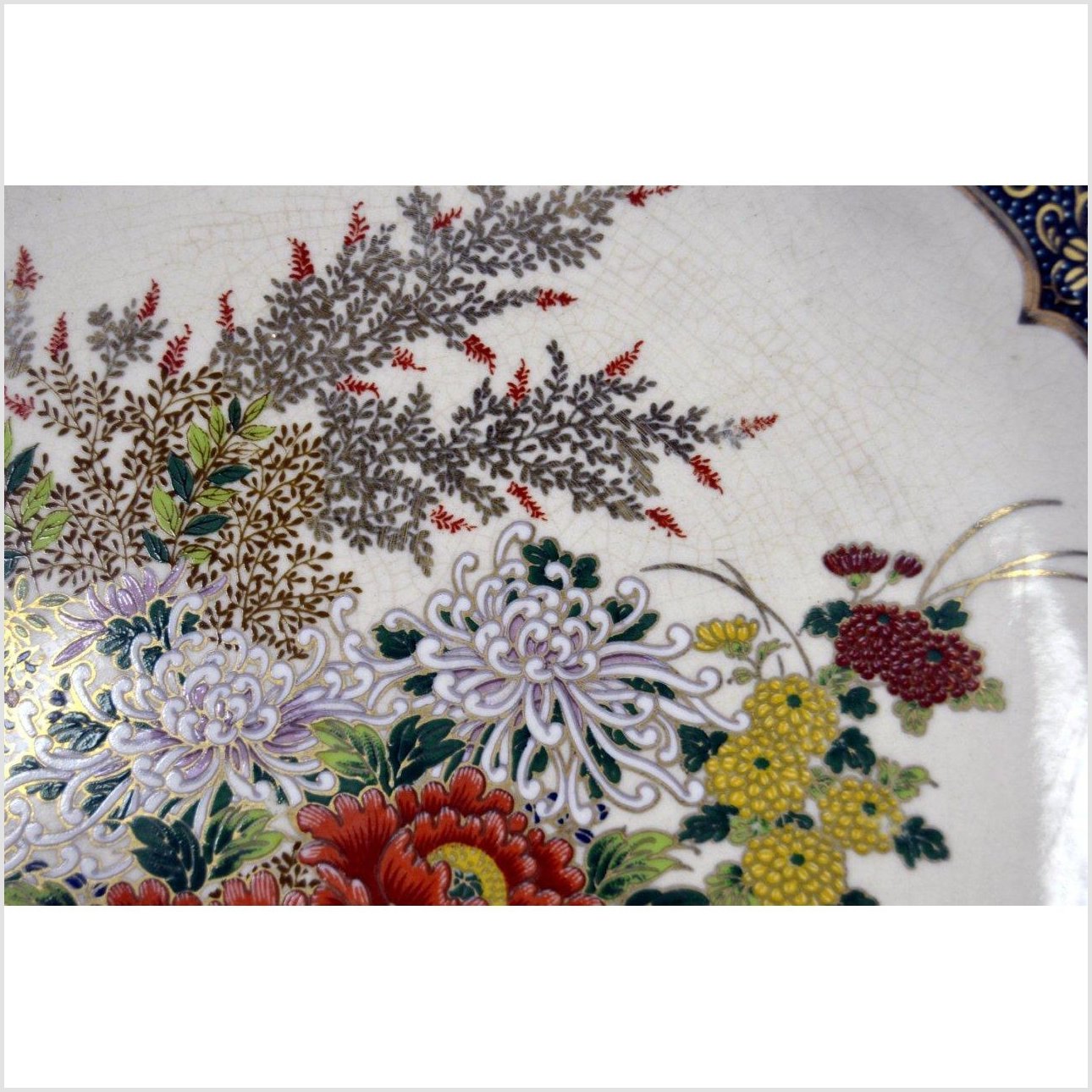 Hand Painted Satsuma Kiyomizu Porcelain Plate-4. Asian & Chinese Furniture, Art, Antiques, Vintage Home Décor for sale at FEA Home
