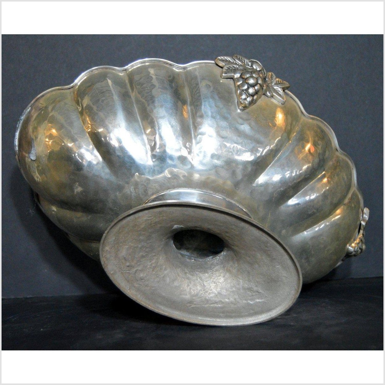 HAND TOOLED SILVER PLATED BOWL-6. Asian & Chinese Furniture, Art, Antiques, Vintage Home Décor for sale at FEA Home
