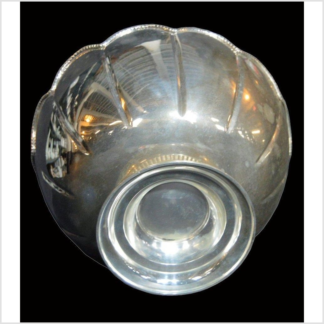 HAND TOOLED SILVER PLATED BOWL-4. Asian & Chinese Furniture, Art, Antiques, Vintage Home Décor for sale at FEA Home
