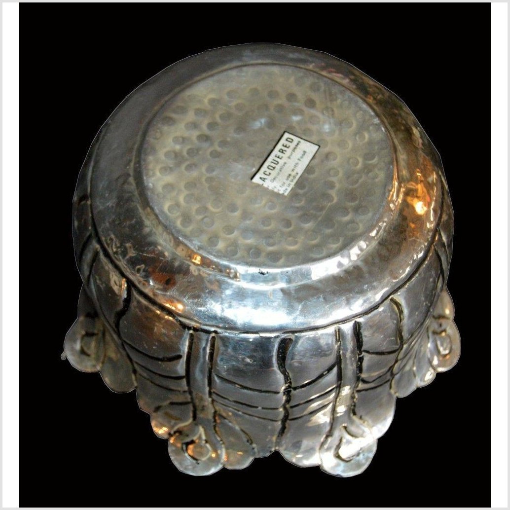 HAND TOOLED SILVER PLATED BOWL-4. Asian & Chinese Furniture, Art, Antiques, Vintage Home Décor for sale at FEA Home