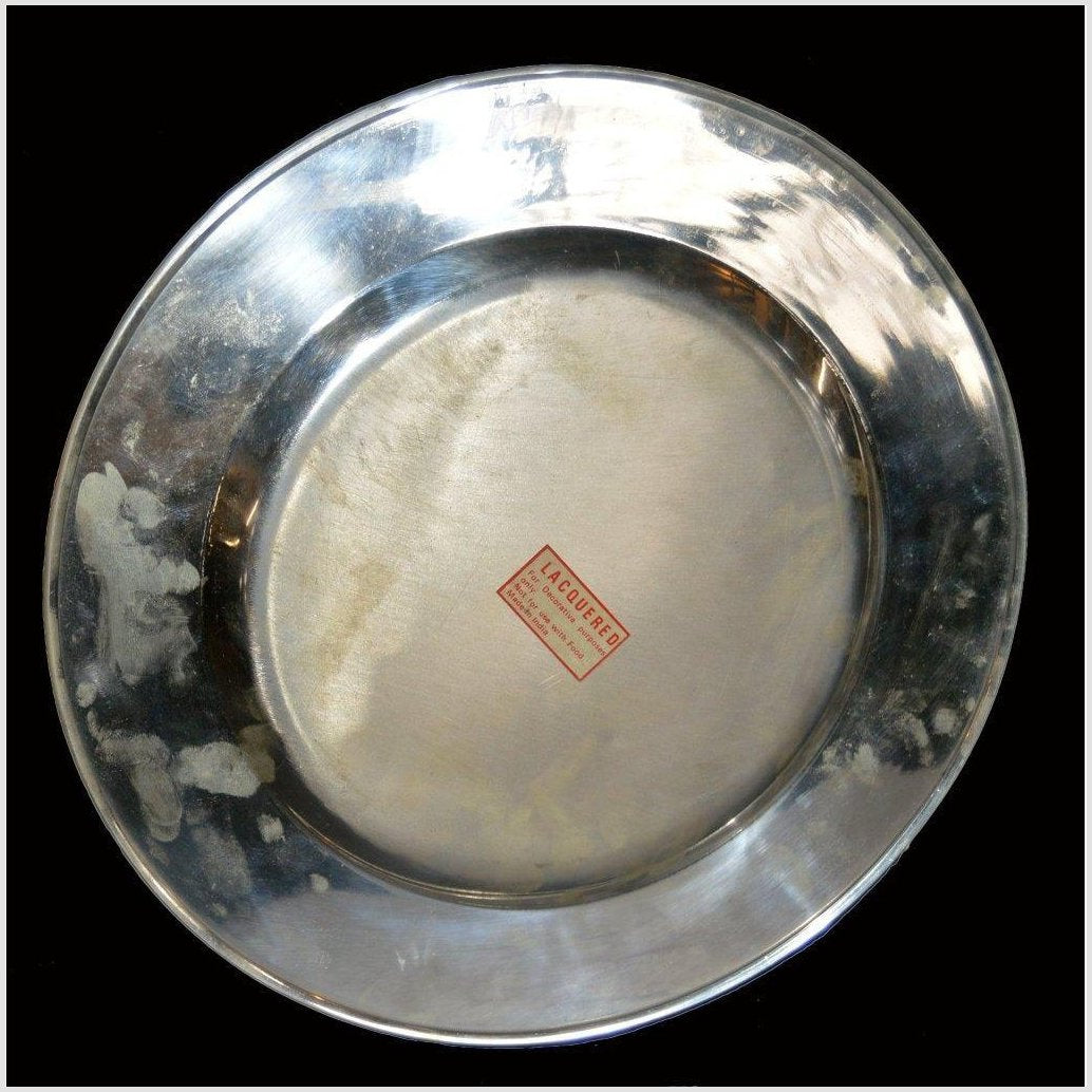 HAND TOOLED SILVER PLATED ORNATE CHARGER-4. Asian & Chinese Furniture, Art, Antiques, Vintage Home Décor for sale at FEA Home