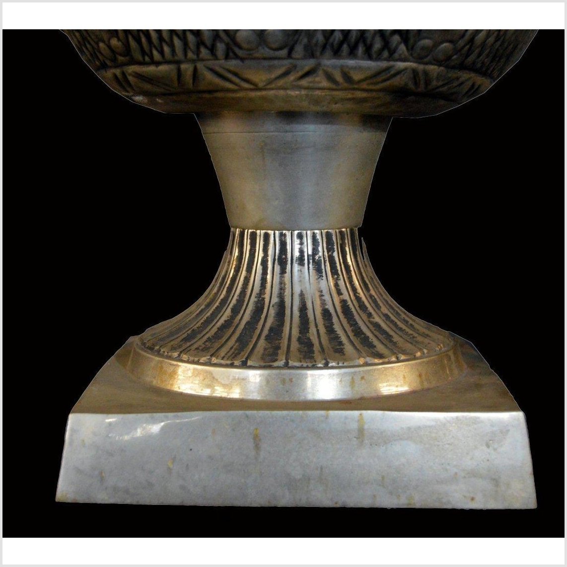 Hand Tooled Silver Plated Planter-6. Asian & Chinese Furniture, Art, Antiques, Vintage Home Décor for sale at FEA Home
