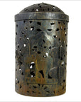 Hand Tooled Tin Candle Lamp-3. Asian & Chinese Furniture, Art, Antiques, Vintage Home Décor for sale at FEA Home