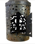 Hand Tooled Tin Candle Lamp-5. Asian & Chinese Furniture, Art, Antiques, Vintage Home Décor for sale at FEA Home
