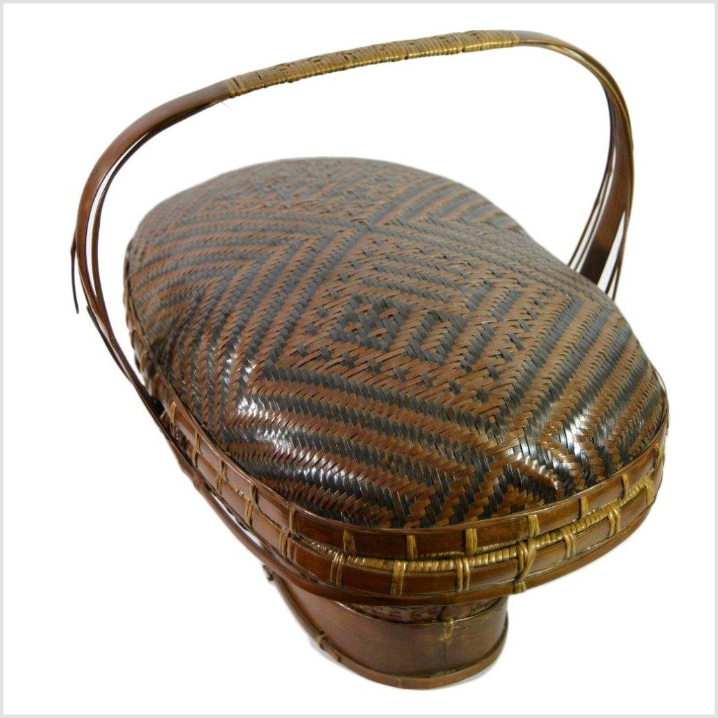 Hand Woven Rattan Basket-11. Asian & Chinese Furniture, Art, Antiques, Vintage Home Décor for sale at FEA Home