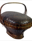 Hand Woven Rattan Basket-1. Asian & Chinese Furniture, Art, Antiques, Vintage Home Décor for sale at FEA Home