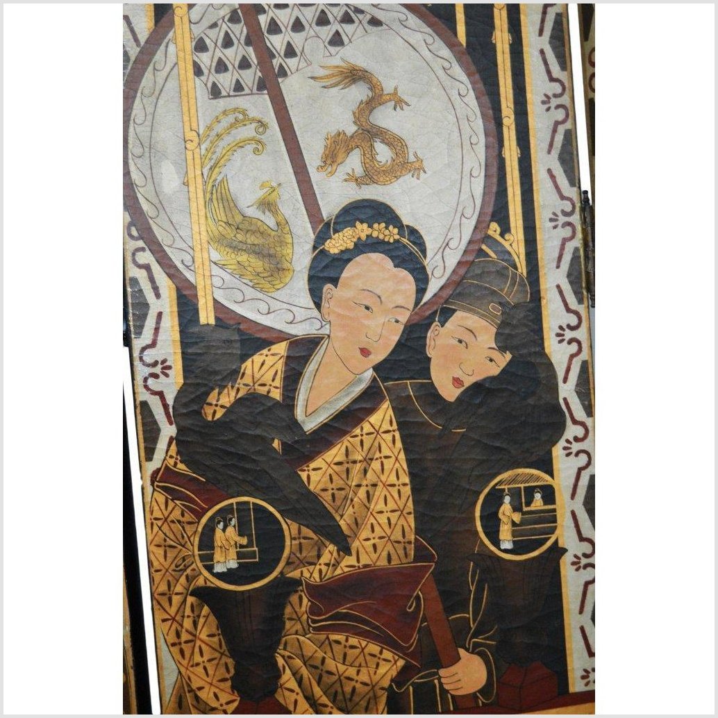 Handpainted Chinese Screen-4. Asian & Chinese Furniture, Art, Antiques, Vintage Home Décor for sale at FEA Home