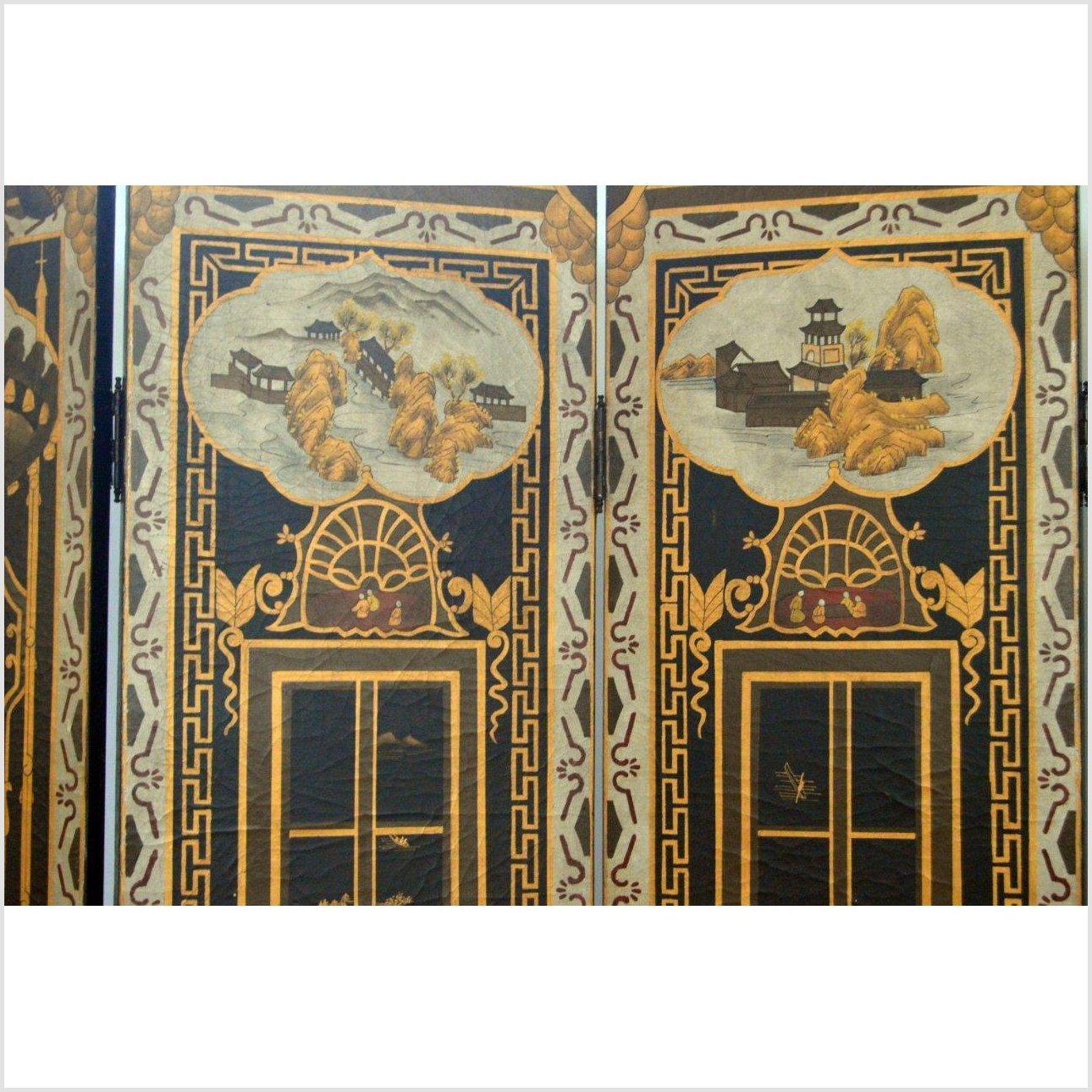 Handpainted Chinese Screen-9. Asian & Chinese Furniture, Art, Antiques, Vintage Home Décor for sale at FEA Home