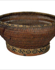 Handwoven Cane and Bamboo Grain Basket from 19th Century-5. Asian & Chinese Furniture, Art, Antiques, Vintage Home Décor for sale at FEA Home