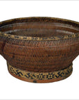Handwoven Cane and Bamboo Grain Basket from 19th Century-1. Asian & Chinese Furniture, Art, Antiques, Vintage Home Décor for sale at FEA Home