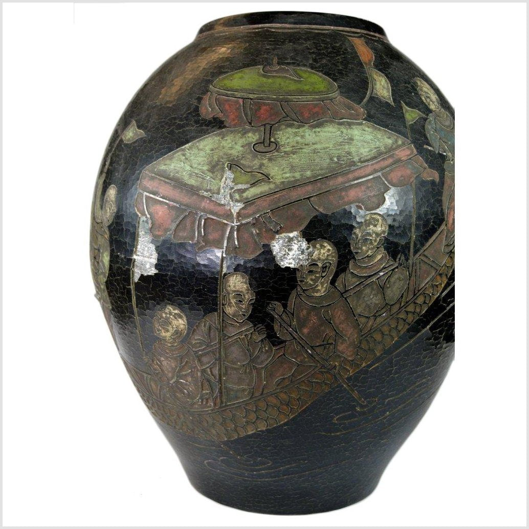 Hong Kong Large Hand Painted Vase-10. Asian & Chinese Furniture, Art, Antiques, Vintage Home Décor for sale at FEA Home