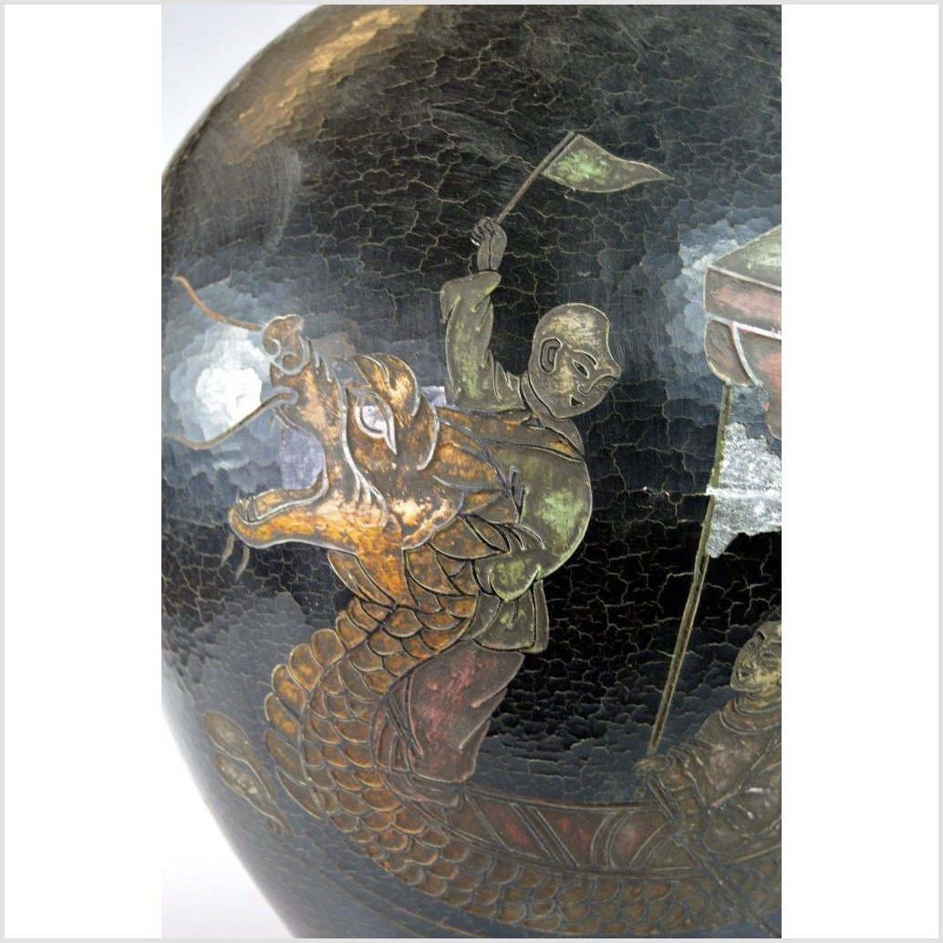 Hong Kong Large Hand Painted Vase-12. Asian & Chinese Furniture, Art, Antiques, Vintage Home Décor for sale at FEA Home