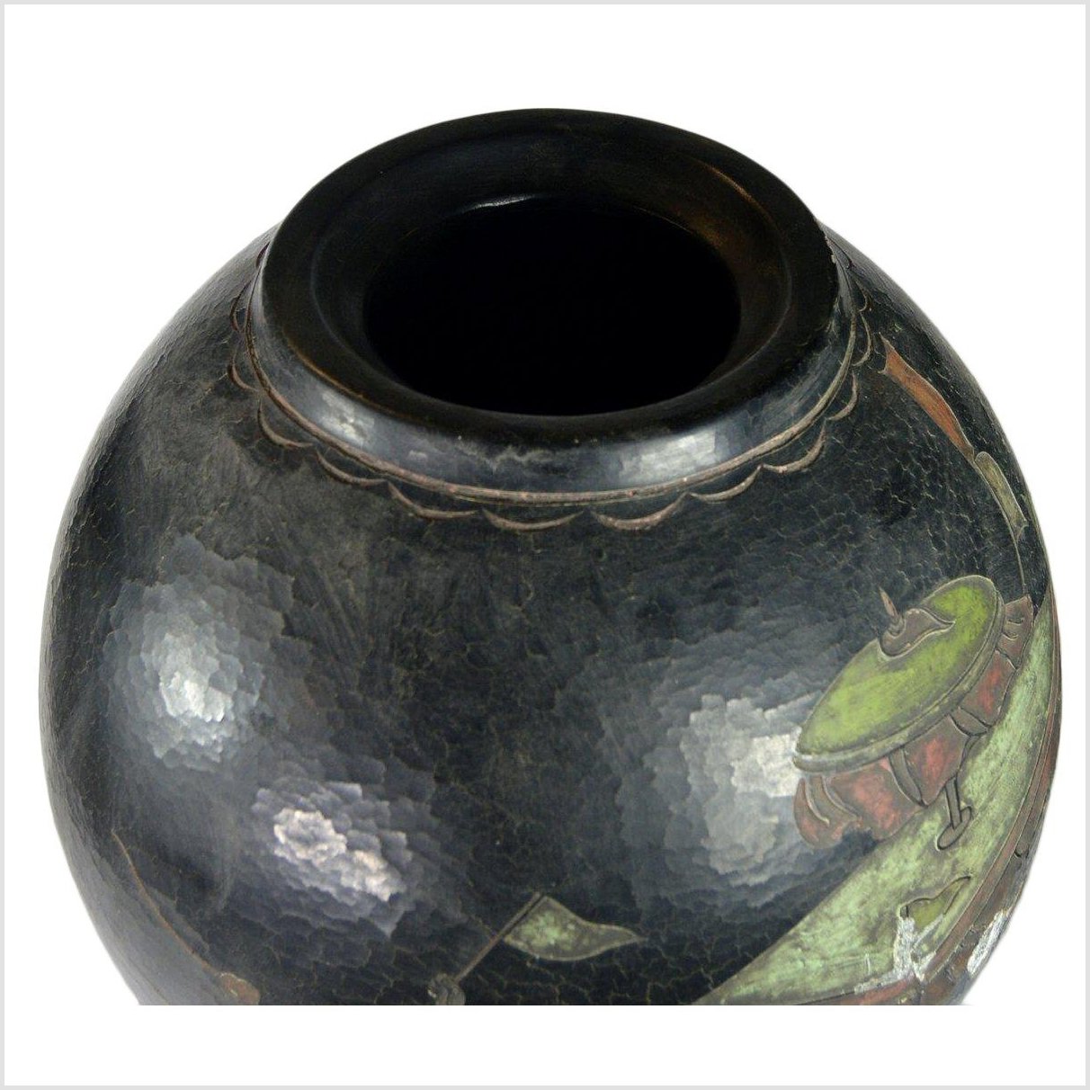 Hong Kong Large Hand Painted Vase-13. Asian & Chinese Furniture, Art, Antiques, Vintage Home Décor for sale at FEA Home
