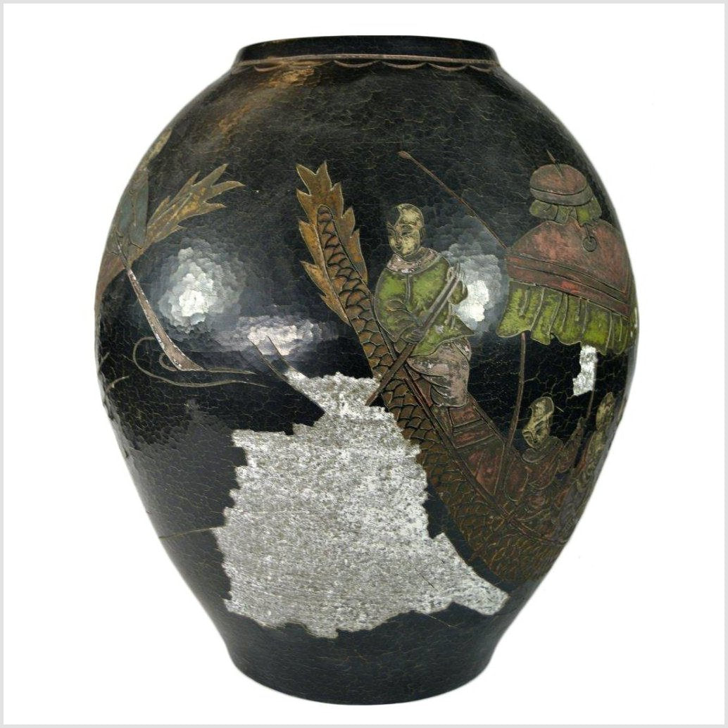 Hong Kong Large Hand Painted Vase-5. Asian & Chinese Furniture, Art, Antiques, Vintage Home Décor for sale at FEA Home