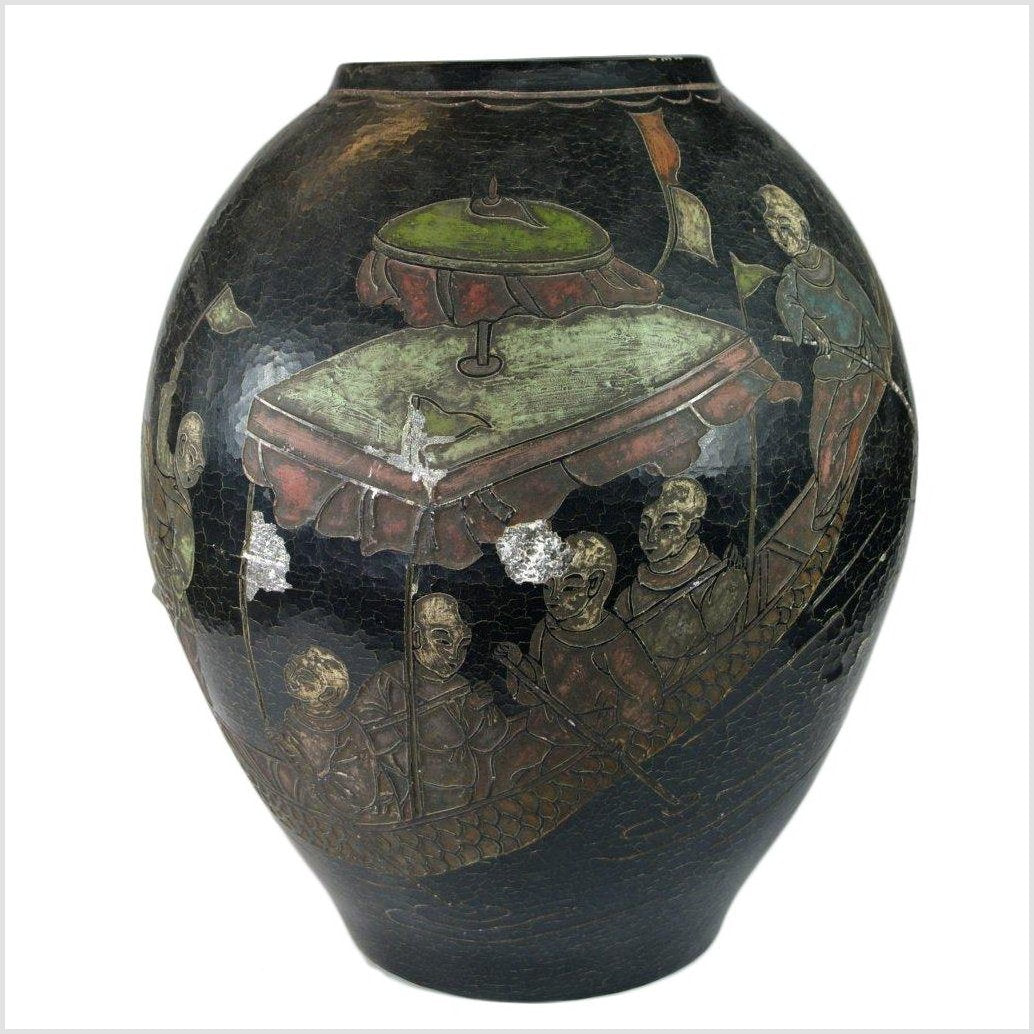 Hong Kong Large Hand Painted Vase-8. Asian & Chinese Furniture, Art, Antiques, Vintage Home Décor for sale at FEA Home