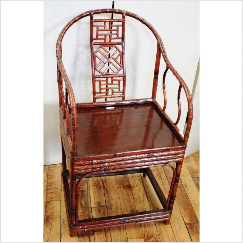 Horseshoe Back Bamboo Arm Chair-YN1537/1538/1539-2. Asian & Chinese Furniture, Art, Antiques, Vintage Home Décor for sale at FEA Home