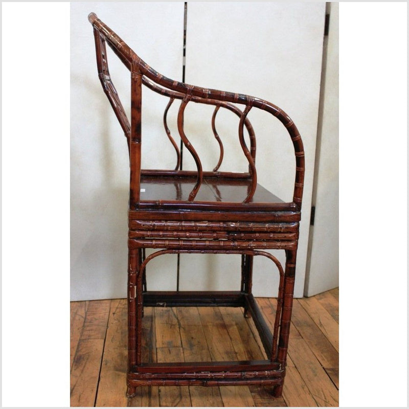 Horseshoe Back Bamboo Arm Chair-YN1537/1538/1539-3. Asian & Chinese Furniture, Art, Antiques, Vintage Home Décor for sale at FEA Home
