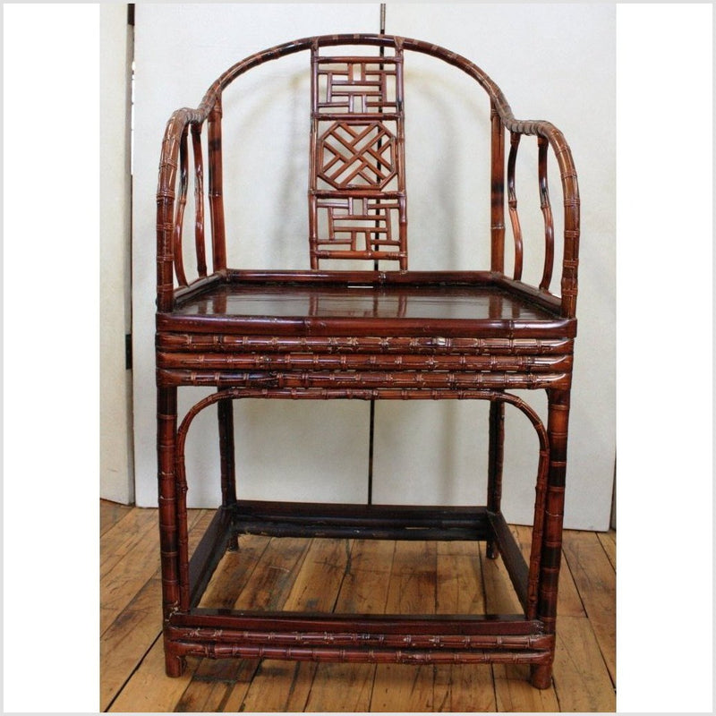 Horseshoe Back Bamboo Arm Chair-YN1537/1538/1539-5. Asian & Chinese Furniture, Art, Antiques, Vintage Home Décor for sale at FEA Home