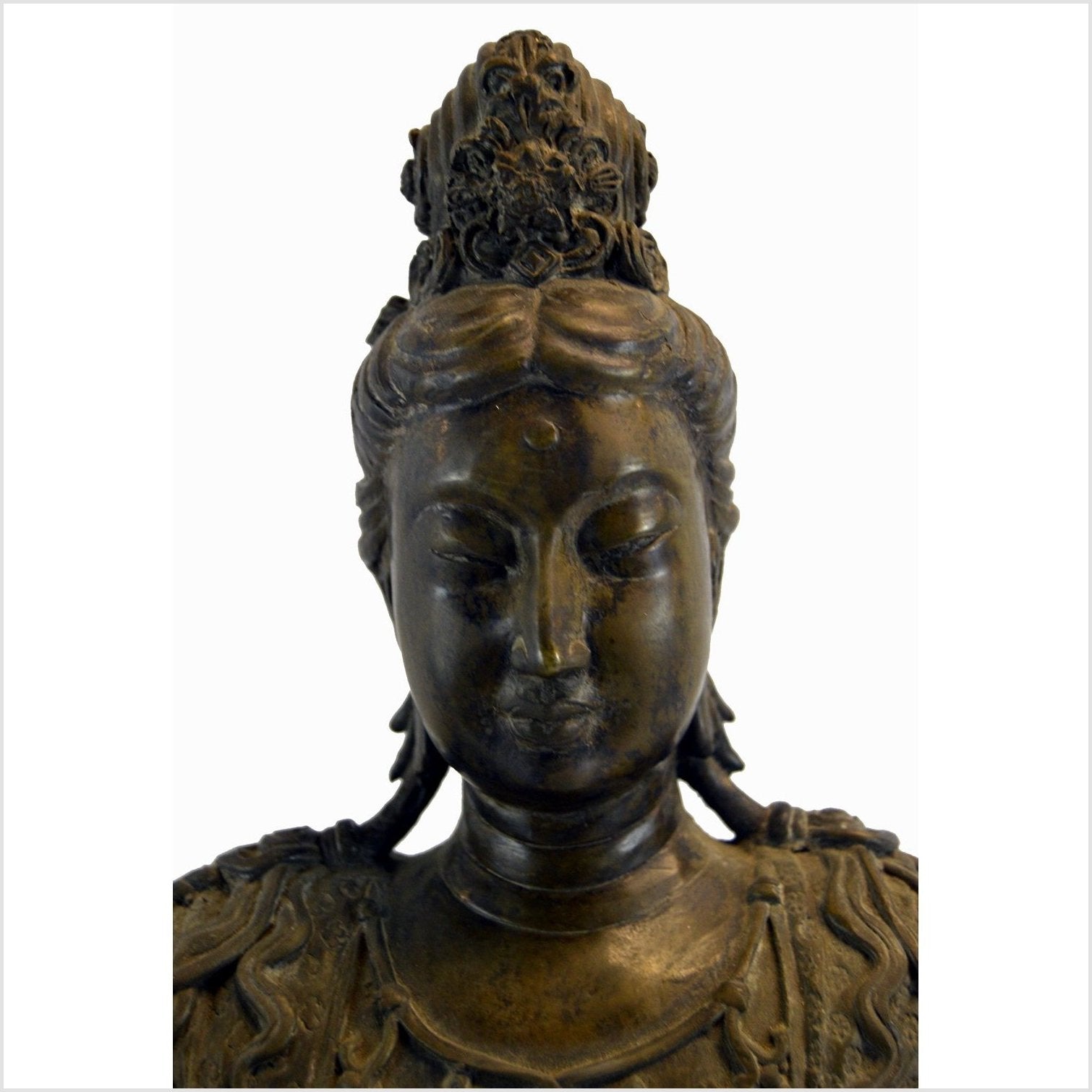 India Brass Temple Statue-11. Asian & Chinese Furniture, Art, Antiques, Vintage Home Décor for sale at FEA Home