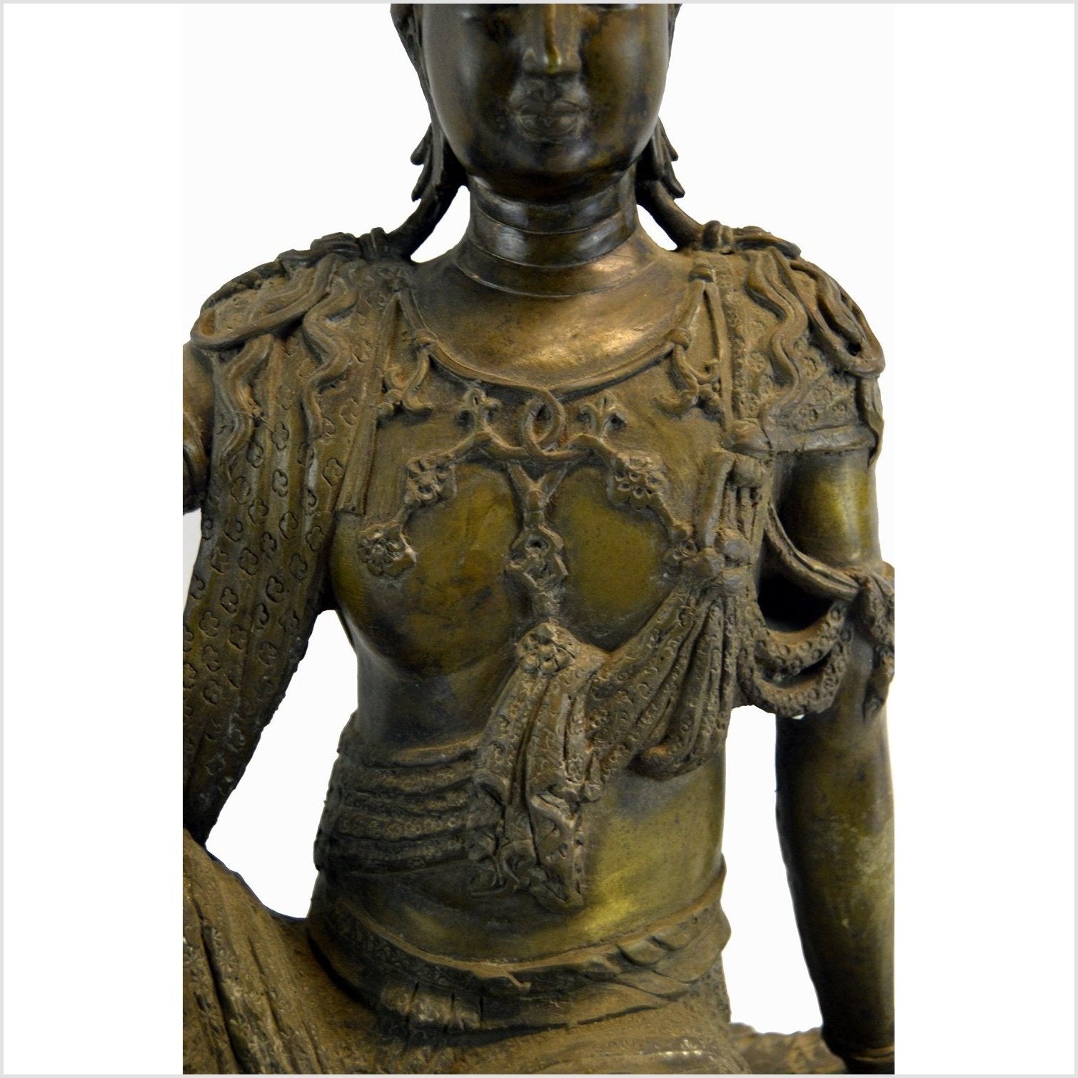 India Brass Temple Statue-12. Asian & Chinese Furniture, Art, Antiques, Vintage Home Décor for sale at FEA Home