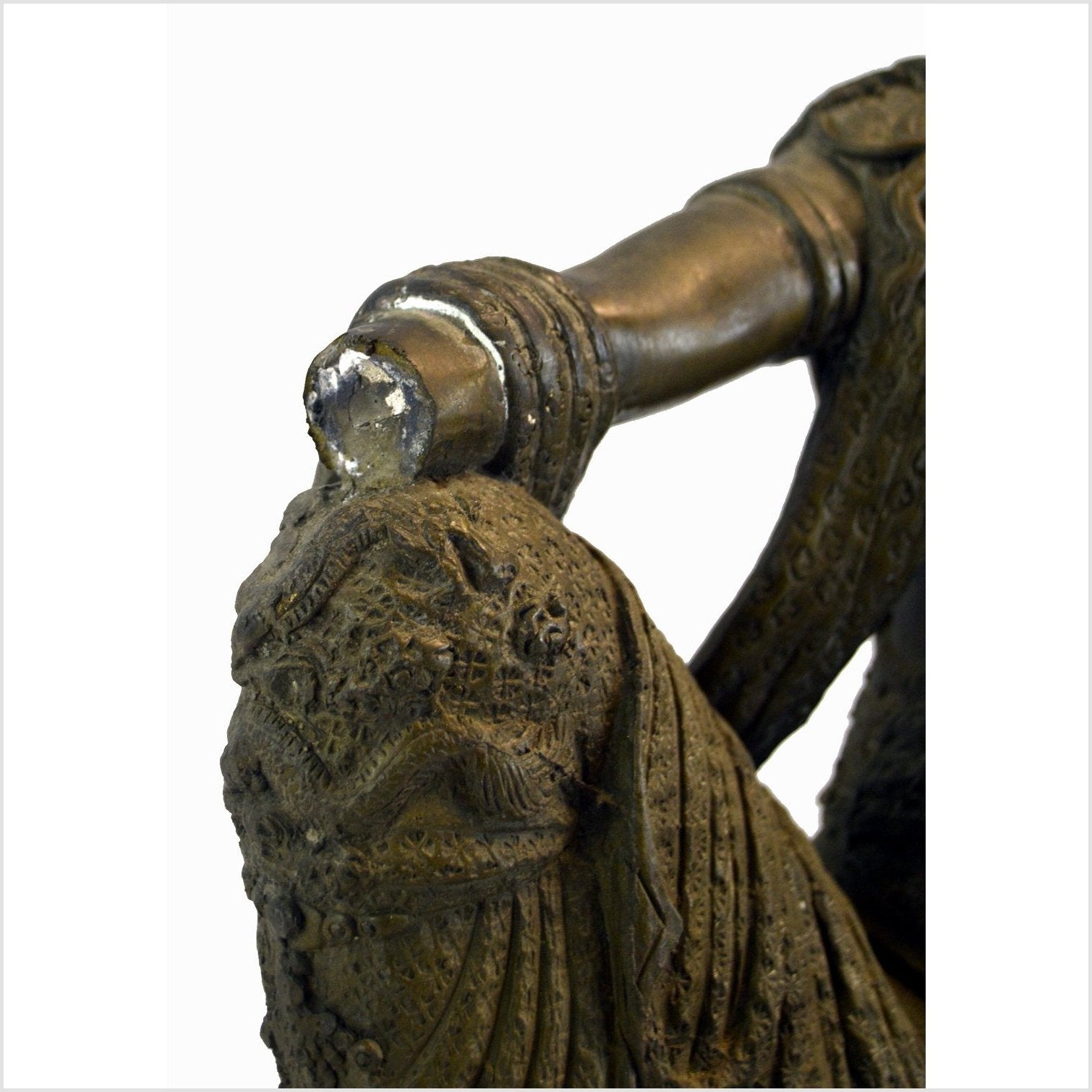 India Brass Temple Statue-13. Asian & Chinese Furniture, Art, Antiques, Vintage Home Décor for sale at FEA Home