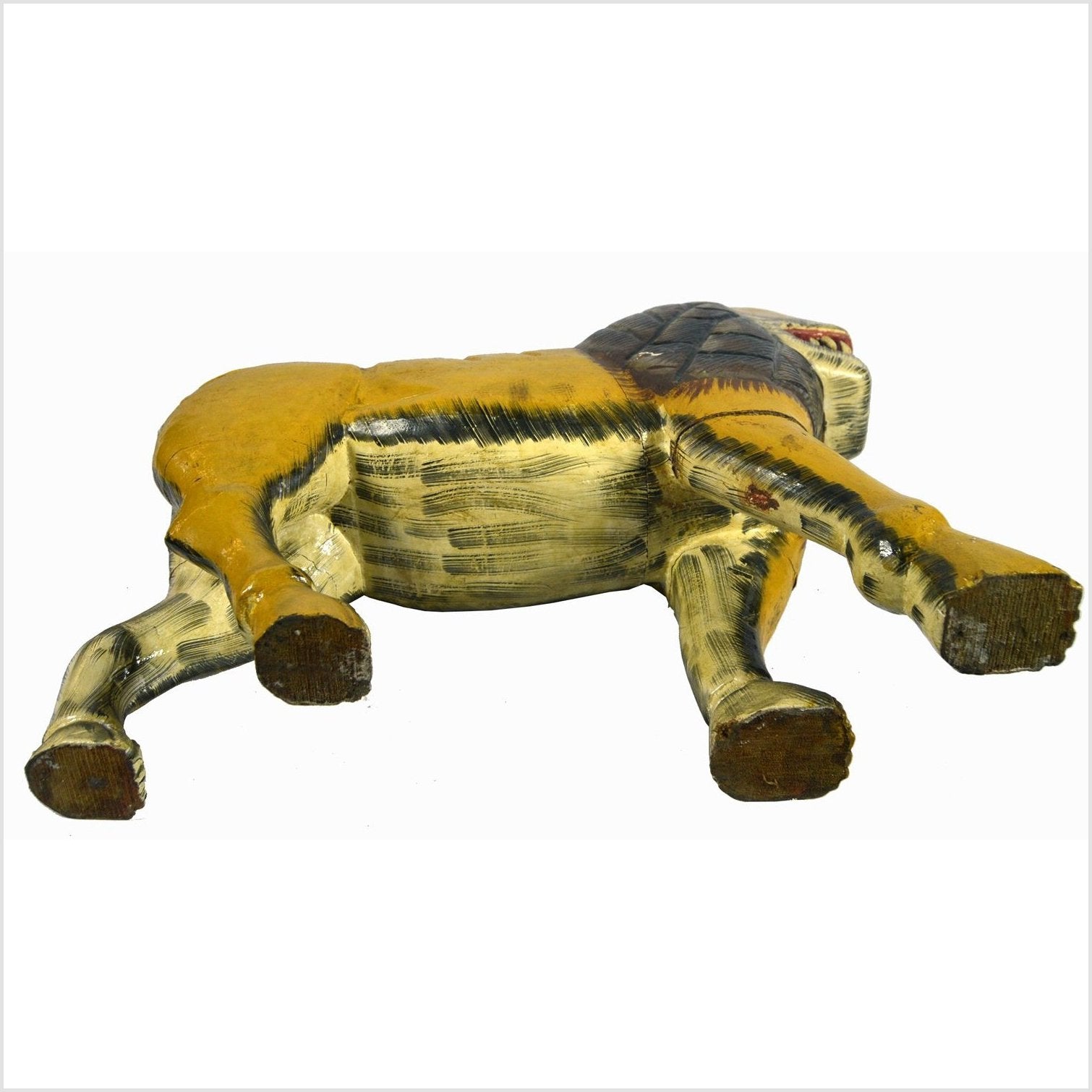 India Hand Carved Wooden Lion-7. Asian & Chinese Furniture, Art, Antiques, Vintage Home Décor for sale at FEA Home