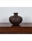 Indian 19th Century Metal Water Jar with Generous Belly and Protruding Lip-4. Asian & Chinese Furniture, Art, Antiques, Vintage Home Décor for sale at FEA Home