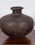 Indian 19th Century Metal Water Jar with Generous Belly and Protruding Lip-5. Asian & Chinese Furniture, Art, Antiques, Vintage Home Décor for sale at FEA Home