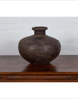 Indian 19th Century Metal Water Jar with Generous Belly and Protruding Lip-2. Asian & Chinese Furniture, Art, Antiques, Vintage Home Décor for sale at FEA Home