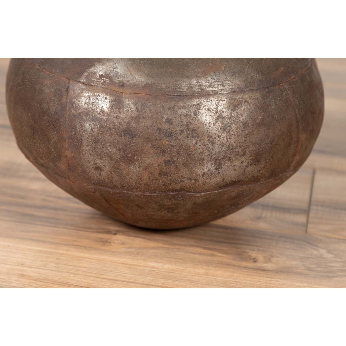 Indian 19th Century Metal Water Jug with Generous Belly and Protruding Lip-11. Asian & Chinese Furniture, Art, Antiques, Vintage Home Décor for sale at FEA Home