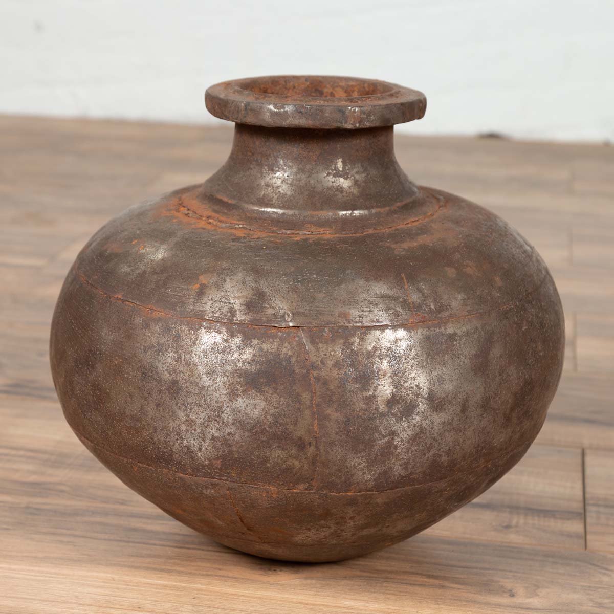 Indian 19th Century Metal Water Jug with Generous Belly and Protruding Lip-13. Asian & Chinese Furniture, Art, Antiques, Vintage Home Décor for sale at FEA Home