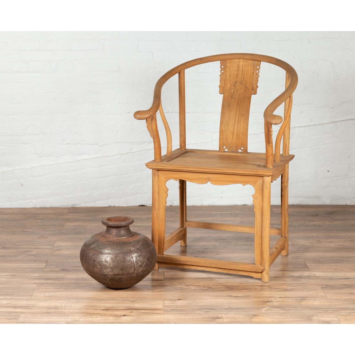Indian 19th Century Metal Water Jug with Generous Belly and Protruding Lip-3. Asian & Chinese Furniture, Art, Antiques, Vintage Home Décor for sale at FEA Home