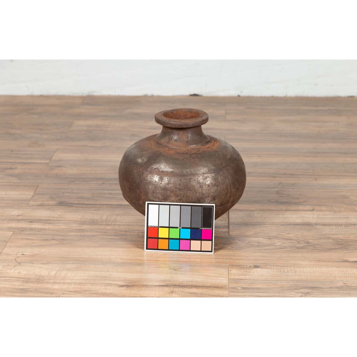 Indian 19th Century Metal Water Jug with Generous Belly and Protruding Lip-4. Asian & Chinese Furniture, Art, Antiques, Vintage Home Décor for sale at FEA Home