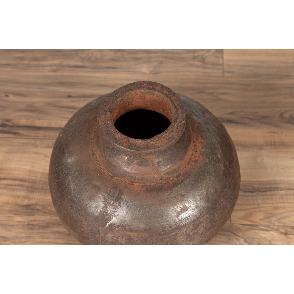 Indian 19th Century Metal Water Jug with Generous Belly and Protruding Lip-6. Asian & Chinese Furniture, Art, Antiques, Vintage Home Décor for sale at FEA Home