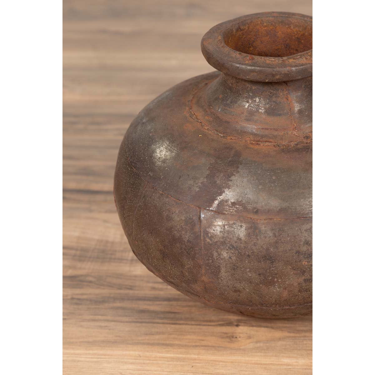 Indian 19th Century Metal Water Jug with Generous Belly and Protruding Lip-7. Asian & Chinese Furniture, Art, Antiques, Vintage Home Décor for sale at FEA Home