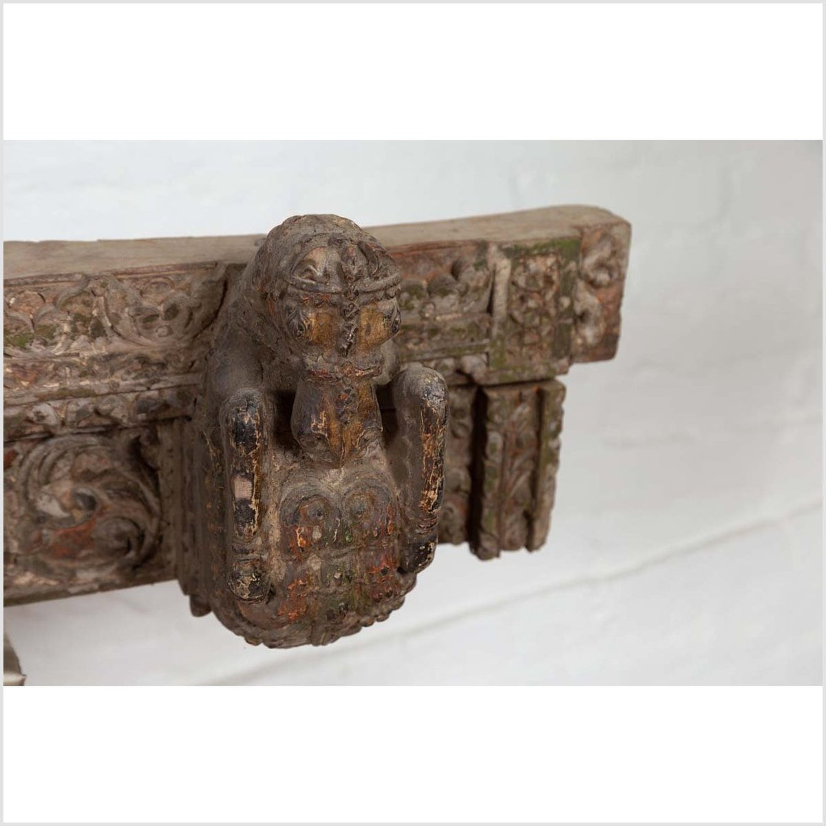 Indian Antique 19th Century Architectural Temple Molding with Carved Animals-12. Asian & Chinese Furniture, Art, Antiques, Vintage Home Décor for sale at FEA Home