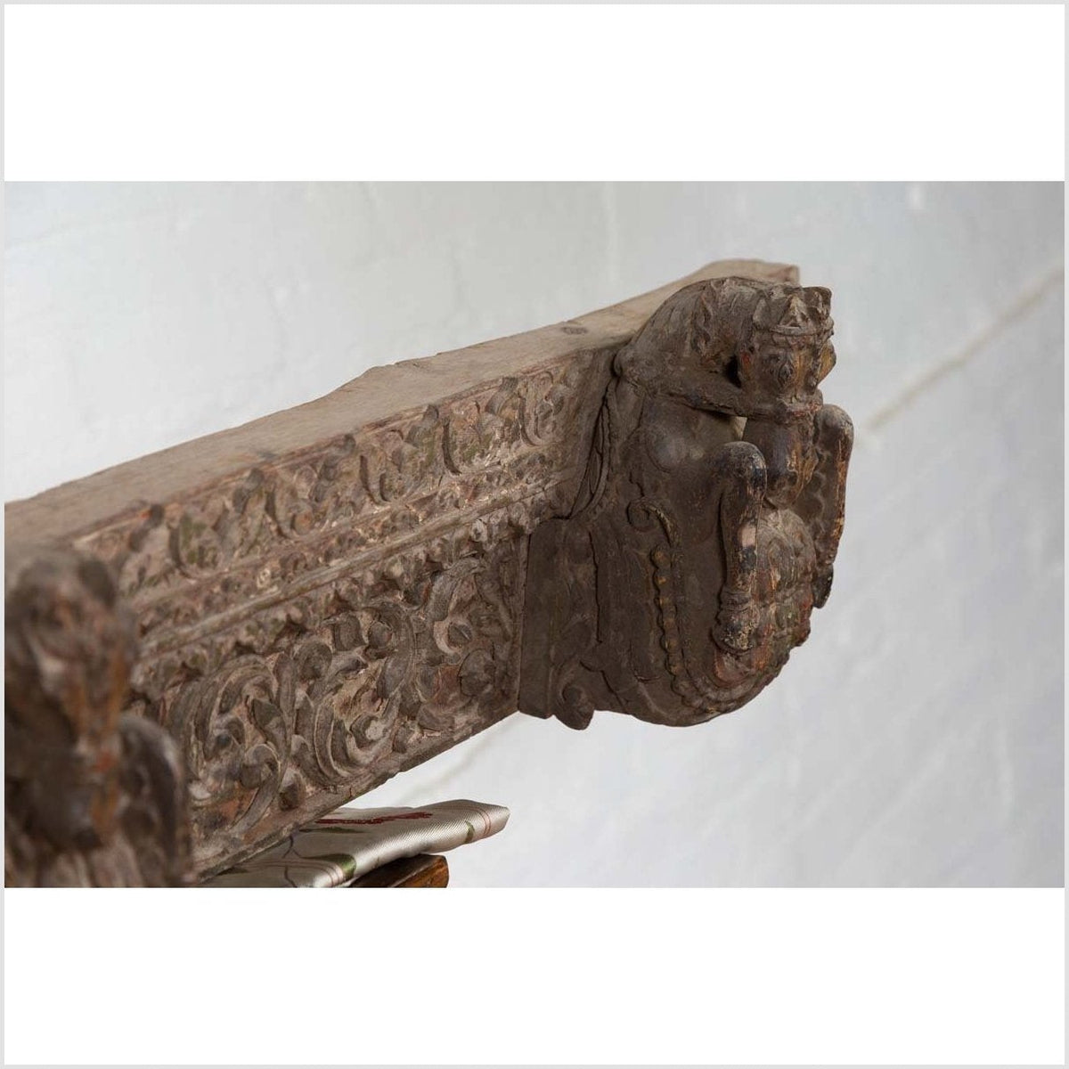 Indian Antique 19th Century Architectural Temple Molding with Carved Animals-18. Asian & Chinese Furniture, Art, Antiques, Vintage Home Décor for sale at FEA Home