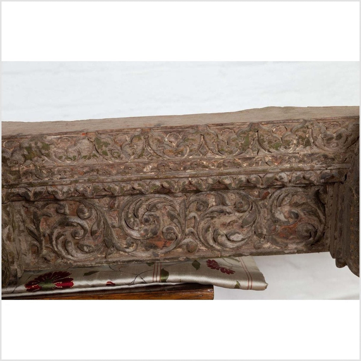 Indian Antique 19th Century Architectural Temple Molding with Carved Animals-19. Asian & Chinese Furniture, Art, Antiques, Vintage Home Décor for sale at FEA Home