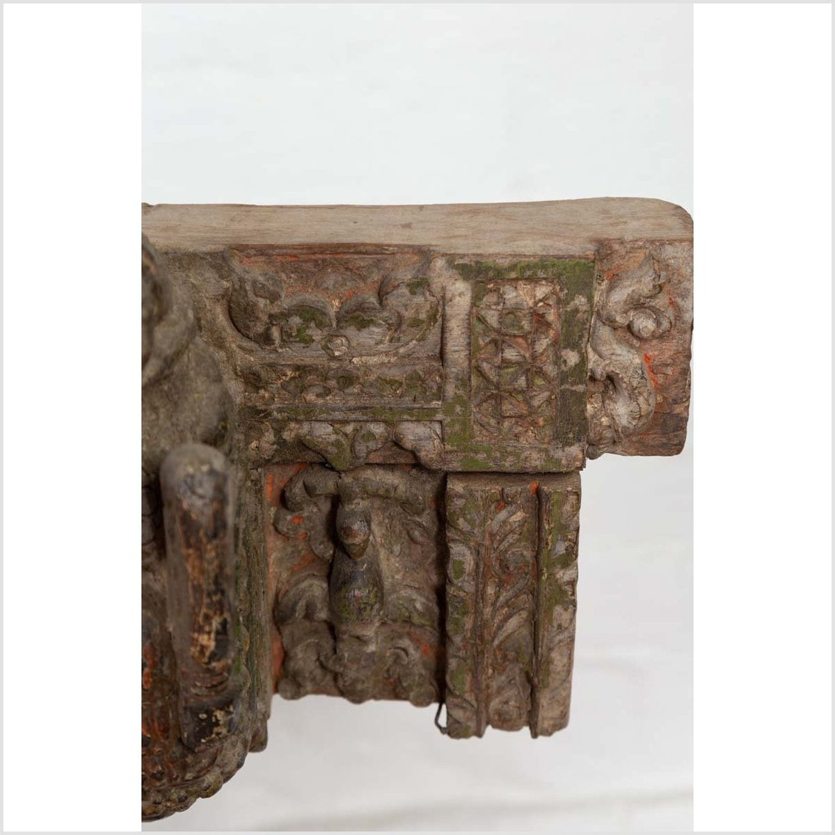 Indian Antique 19th Century Architectural Temple Molding with Carved Animals-20. Asian & Chinese Furniture, Art, Antiques, Vintage Home Décor for sale at FEA Home