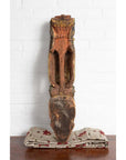 Indian Antique Polychrome Hand Carved Statue Depicting a Celestial Musician-13. Asian & Chinese Furniture, Art, Antiques, Vintage Home Décor for sale at FEA Home