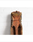 Indian Antique Polychrome Hand Carved Statue Depicting a Celestial Musician-14. Asian & Chinese Furniture, Art, Antiques, Vintage Home Décor for sale at FEA Home