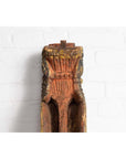 Indian Antique Polychrome Hand Carved Statue Depicting a Celestial Musician-14. Asian & Chinese Furniture, Art, Antiques, Vintage Home Décor for sale at FEA Home