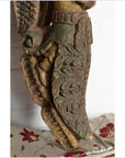 Indian Antique Polychrome Hand Carved Statue Depicting a Celestial Musician-10. Asian & Chinese Furniture, Art, Antiques, Vintage Home Décor for sale at FEA Home