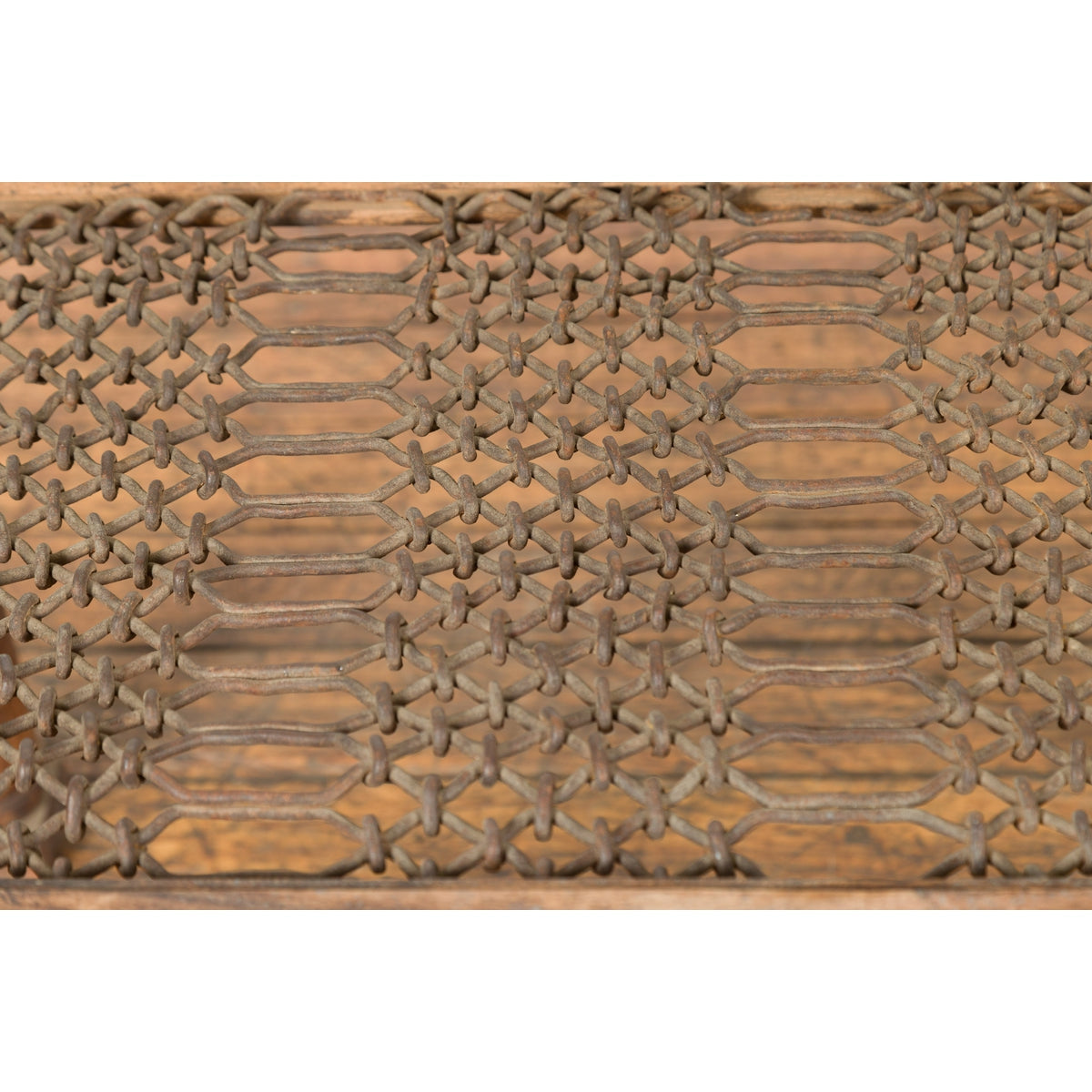 Indian Antique Window Grate Made into a Coffee Table with Turned Baluster Legs-11. Asian & Chinese Furniture, Art, Antiques, Vintage Home Décor for sale at FEA Home