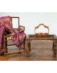 Indian Antique Window Grate Made into a Coffee Table with Turned Baluster Legs-4. Asian & Chinese Furniture, Art, Antiques, Vintage Home Décor for sale at FEA Home