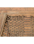 Indian Antique Window Grate Made into a Coffee Table with Turned Baluster Legs-9. Asian & Chinese Furniture, Art, Antiques, Vintage Home Décor for sale at FEA Home