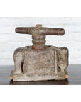 Indian Antique Wooden Hand Noodle Maker with Carved Elephant and Vice Press-12. Asian & Chinese Furniture, Art, Antiques, Vintage Home Décor for sale at FEA Home